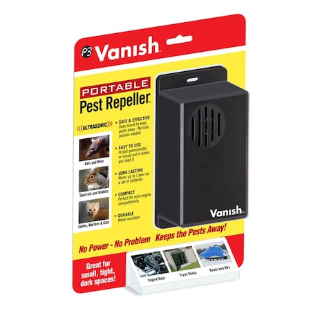 Vanish Portable Battery-Powered Electronic Pest Repeller for Outdoor Pests 7003993